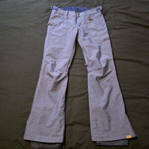 Roxy Denim Print Ski Pants Womens Medium